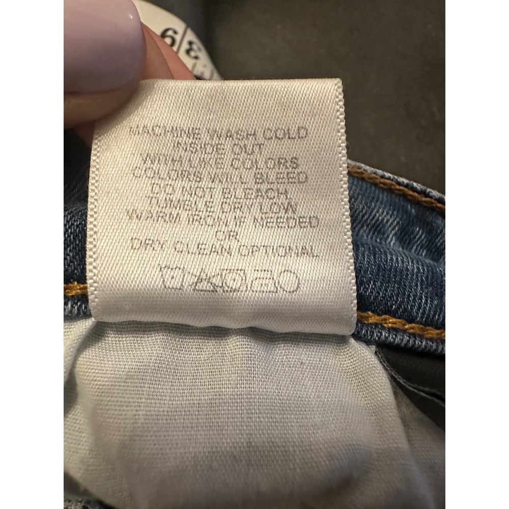 Flying Monkey High Rise Distressed Skinny Jeans Blue Raw Hem Y3043 Size 29 - Picture 8 of 13